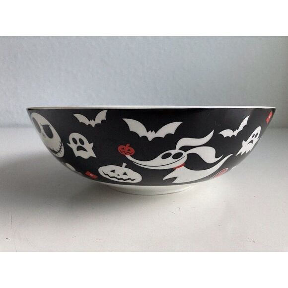 Nightmare Before Christmas Jack Skellington And Zero Ceramic Large Serving Bowl - Picture 4 of 12